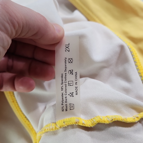 $5☃️NWOT! Kansopa Basic Yellow Rouched Sides Bikini Bottom 2XL - Picture 4 of 4
